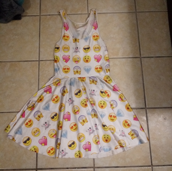 Dolls Kill Dresses & Skirts - Emoji Digital Print Skater Cute Sexy Fun Dress